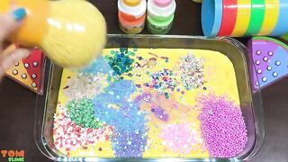 Making Fluffy Slime with Fruits ! Mixing Makeup, Glitter and More into Slime ASMR! #660
