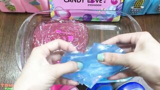 Pink Vs Blue Slime | Mixing Makeup and Glitter into Store Bought Slime ASMR! Satisfying Slime #656