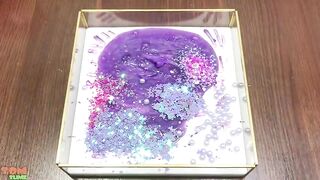 Purple Slime | Mixing Makeup Eyeshadow and Glitter into Slime ASMR! Satisfying Slime Video #646