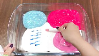 Peppa Pig Slime Pink Vs Blue | Mixing Makeup and Glitter into Slime ASMR! Satisfying Slime #639