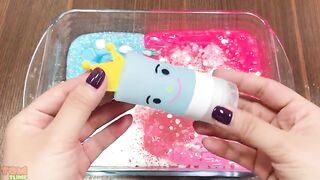 Peppa Pig Slime Pink Vs Blue | Mixing Makeup and Glitter into Slime ASMR! Satisfying Slime #639