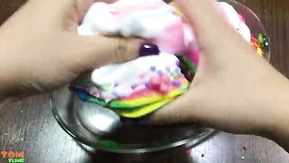 Rainbow Unicorn Slime | Mixing Makeup and Clay into Slime ASMR! Satisfying Slime Video #638