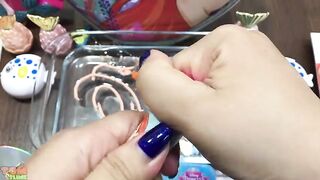 Mixing Pink Disney Princess Makeup and Eyeshadow into Slime ASMR! Satisfying Slime Video #629