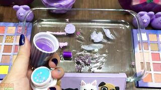 Purple Slime | Mixing Makeup and Eyeshadow into Slime ASMR! Satisfying Slime Video #627