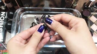 Mixing Black Makeup and Eyeshadow into Slime ASMR! Satisfying Slime Video #625