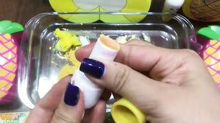 Mixing Yellow Makeup and Eyeshadow into Slime ASMR! Satisfying Slime Video #623
