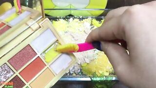 Mixing Yellow Makeup and Eyeshadow into Slime ASMR! Satisfying Slime Video #623