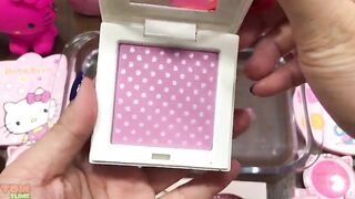 Mixing Pink Kitty Makeup and Eyeshadow into Slime ASMR! Satisfying Slime Video #622