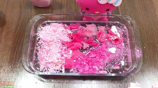 Mixing Pink Kitty Makeup and Eyeshadow into Slime ASMR! Satisfying Slime Video #622