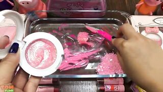 Mixing Pink Peppa Makeup and Eyeshadow into Slime ASMR! Satisfying Slime Video #620