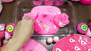 Pink Slime | Mixing Beads and Glitter into Slime | Satisfying Slime Videos #617