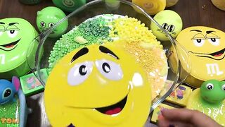 Yellow vs Green Slime | Mixing Glitter and Floam into Slime | Satisfying Slime Videos #616
