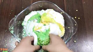 Yellow vs Green Slime | Mixing Glitter and Floam into Slime | Satisfying Slime Videos #616
