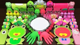 Pink Vs Green Slime | Mixing Too Many Things into Slime | Satisfying Slime Videos #613