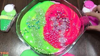 Pink Vs Green Slime | Mixing Too Many Things into Slime | Satisfying Slime Videos #613