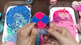 Pink Vs Blue Slime | Mixing Makeup and Glitter into Glossy Slime | Satisfying Slime Videos #611