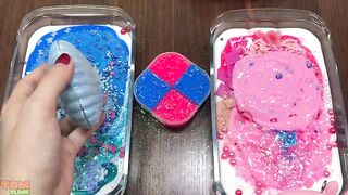 Pink Vs Blue Slime | Mixing Makeup and Glitter into Glossy Slime | Satisfying Slime Videos #611
