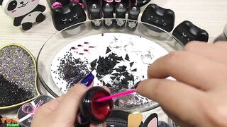 Black Slime | Mixing Makeup and Beads into Slime | Satisfying Slime Videos #610