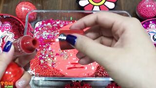 Red Slime | Mixing Makeup and Floam into Slime | Satisfying Slime Videos #609