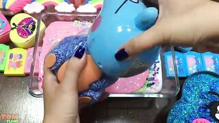 Rainbow Vs Blue Slime | Mixing Random Things into Slime | Satisfying Slime Videos #607