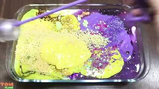 Yellow Vs Purple Slime | Mixing Makeup and Beads into Glossy Slime | Satisfying Slime Videos #605