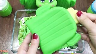 Green Slime | Mixing Too Many Things into Glossy Slime | Satisfying Slime Videos #604