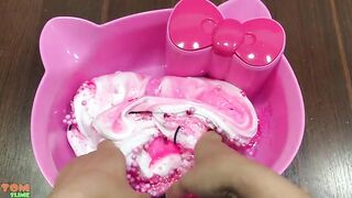 Pink Hello Kitty Slime | Mixing Glitter and Floam into Glossy Slime | Satisfying Slime Videos #600
