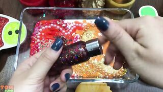 Gold Vs Red Slime | Mixing Makeup and Glitter into Glossy Slime | Satisfying Slime Videos #593