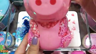 Pink Vs Blue Slime | Mixing Glitter and Floam into Slime | Satisfying Slime Videos #592