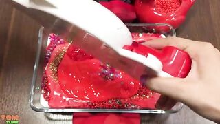 Red Hello Kitty Slime | Mixing Glitter and Floam into Glossy Slime | Satisfying Slime Videos #589