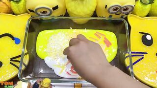 SPECIAL YELLOW SLIME | Mixing Makeup and Floam into Slime | Satisfying Slime Videos #579