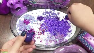 Purple Slime | Mixing Makeup and Floam into Glossy Slime | Satisfying Slime Videos #577