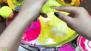 Pink vs Yellow Slime | Mixing Makeup and Clay into Glossy Slime | Satisfying Slime Videos #569