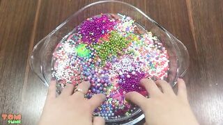 Mixing Makeup and Beads into Clear Slime | Satisfying Slime Videos #547
