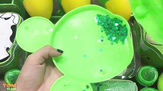 SPECIAL GREEN SLIME | Mixing Beads and Glitter into Slime | Satisfying Slime Video #545