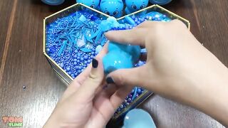 SPECIAL BLUE SLIME | Mixing Beads and Floam into Glossy Slime | Satisfying Slime Videos #542