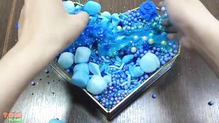SPECIAL BLUE SLIME | Mixing Beads and Floam into Glossy Slime | Satisfying Slime Videos #542