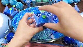Special Series Blue Slime | Mixing Beads and Glitter into Glossy Slime | Satisfying Slime Video #530