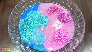 Peppa Pig Slime Pink Vs Blue | Mixing Beads and Glitter into Slime | Satisfying Slime Videos #510