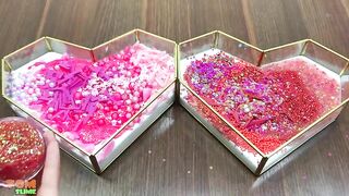 Pink Vs Red Slime | Mixing Random Things into Slime | Satisfying Slime Videos #507