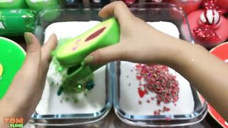 Red Vs Green Slime | Mixing Makeup and Glitter into Slime | Satisfying Slime Videos #505