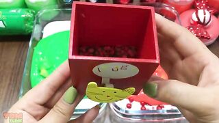 Red Vs Green Slime | Mixing Makeup and Glitter into Slime | Satisfying Slime Videos #505
