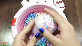 Peppa Pig Slime | Mixing Beads and Floam into Glossy Slime | Satisfying Slime Videos #500