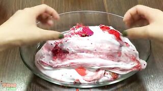Red Slime | Mixing Glitter and Floam into Slime | Satisfying Slime Videos #497
