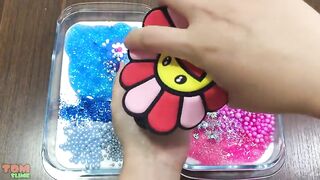 Peppa Pig Slime Pink Vs Blue | Mixing Too Many Things into Glossy Slime | Satisfying Slime #496