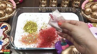 Gold Unicorn Slime | Mixing Makeup and Glitter into Glossy Slime | Satisfying Slime Videos #484
