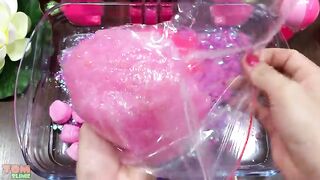 Pink Slime | Mixing Makeup and Glitter into Clear Slime | Satisfying Slime Videos #459