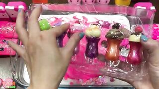 Pink Slime | Mixing Random Things into Glossy Slime | Satisfying Slime Videos #446