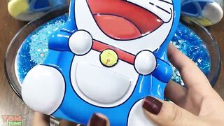Blue Doraemon Slime | Mixing Random Things into Glossy Slime | Satisfying Slime Videos #441