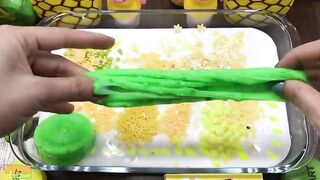Yellow Slime | Mixing Random Things into Glossy Slime | Satisfying Slime Videos #430